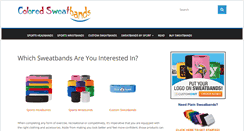 Desktop Screenshot of coloredsweatbands.com