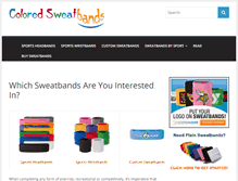 Tablet Screenshot of coloredsweatbands.com